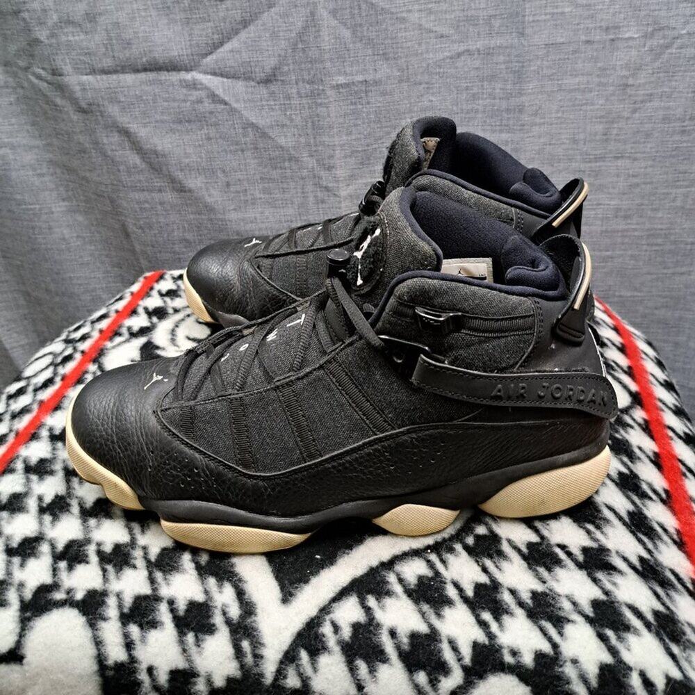 %Nike Air Jordan 6 Rings Mens Size 11 Black Shoes 322992-021 / AJ12